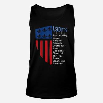 Scout Law , Us America Flag Scouting Law Gift Unisex Tank Top | Crazezy