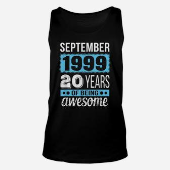 September 1999 Tshirt - September 20Th Birthday Gift Unisex Tank Top | Crazezy AU