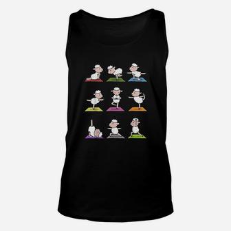 Sheep Yoga Funny Cute Sheeps In Yoga Poses Unisex Tank Top | Crazezy UK
