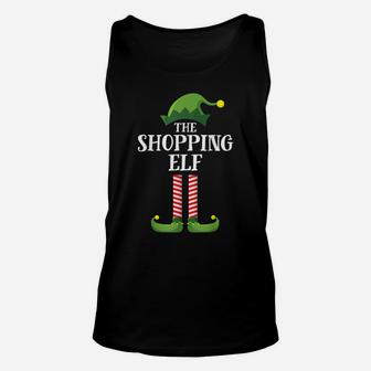 Shopping Elf Matching Family Group Christmas Party Pajama Unisex Tank Top | Crazezy