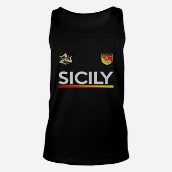 Sicilia Soccer T-shirt - Sicily, Italy Football Jersey Unisex Tank Top | Crazezy
