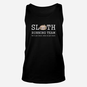 Sloth Running Team Funny Slow Exercise Animal Unisex Tank Top | Crazezy