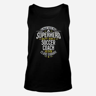 Soccer Coach Gift Idea Superhero Soccer Coach Unisex Tank Top | Crazezy