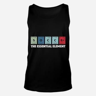 Soccer The Essential Element Periodic Unisex Tank Top | Crazezy CA