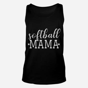 Softball Mama Cute Sports Mom In Team Colors Unisex Tank Top | Crazezy