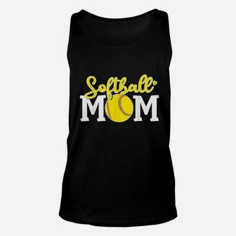 Softball Mom Cute For Mother Love Softball Unisex Tank Top | Crazezy
