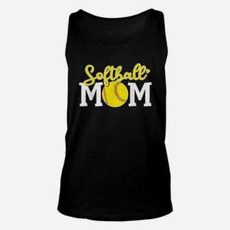 Softball Mom Cute For Mother Love Softball Unisex Tank Top | Crazezy