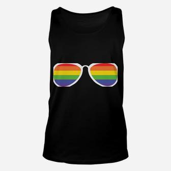 Sounds Gay I'm In Funny Rainbow Sunglasses Lgbt Pride Unisex Tank Top | Crazezy DE