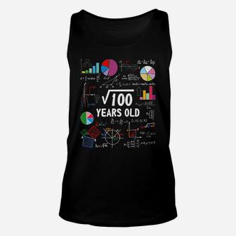 Square Root Of 100 10Th Birthday 10 Year Old Gifts Love Math Unisex Tank Top | Crazezy CA