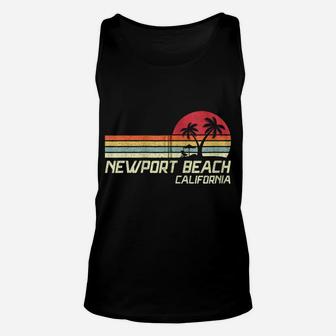 Summer Vacation Vintage California Newport Beach Zip Hoodie Unisex Tank Top | Crazezy DE