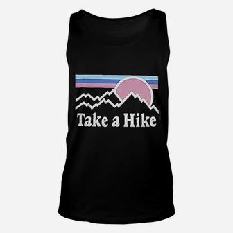 Take A Hike Printed Camping Hiking Graphic Unisex Tank Top | Crazezy