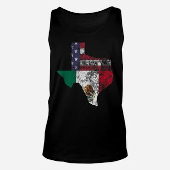 Texas Mexico American Flag Cinco De Mayo Mexican T Shirt Unisex Tank Top | Crazezy CA