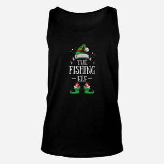 The Fishing Elf Matching Family Group Christmas Pajama Unisex Tank Top | Crazezy