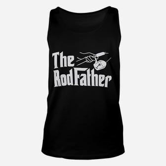 The Rodfather Funny Fishing Rod Father Fish Pole Unisex Tank Top | Crazezy