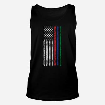 Thin Red Blue Green Line Brothers Police Fire Military Flag Sweatshirt Unisex Tank Top | Crazezy