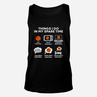 Things I Do In My Spare Time Basketball Christmas Unisex Tank Top | Crazezy UK