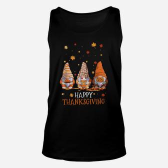 Three Gnomes Happy Thanksgiving Autumn Fall Pumpkin Spice Unisex Tank Top | Crazezy AU