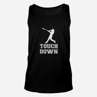 Touch Down Funny Mocking Baseball Player Football Sporting Unisex Tank Top | Crazezy