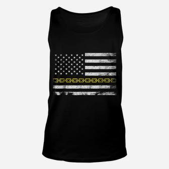 Tow Truck Driver T Shirt Thin Yellow Line Flag Operator Unisex Tank Top | Crazezy