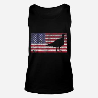 Turkey Hunting T Shirt American Flag Usa 4Th Of July Bird Unisex Tank Top | Crazezy