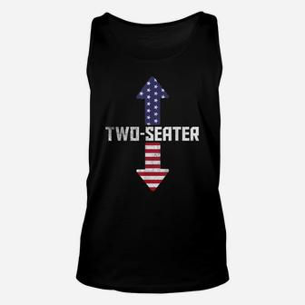 Two Seater Funny 4Th Of July Day Vintage American Gift Unisex Tank Top | Crazezy