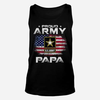 United States Army Uncle With American Flag Veteran Gift Unisex Tank Top | Crazezy