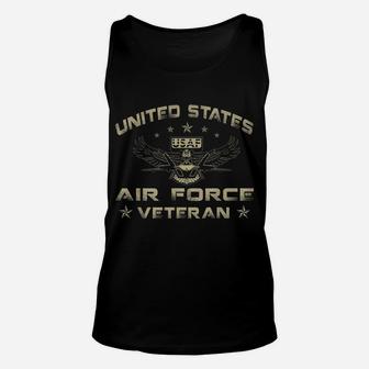 US Air Force Veteran Vintage T-Shirt Patriotic Gifts Unisex Tank Top | Crazezy