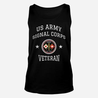 Us Army Veteran Signal Corps Officer Military Retirement Unisex Tank Top | Crazezy
