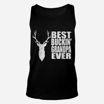 Usa Flag Best Buckin Grandpa Ever Deer Hunting Gifts For Men Unisex Tank Top | Crazezy