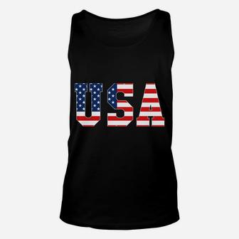 Usa Patriotic American Flag Hoodie Sweatshirt Red White Blue Unisex Tank Top | Crazezy DE