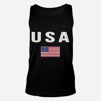 Usa T-Shirt American Flag Us America United States 4Th July Unisex Tank Top | Crazezy