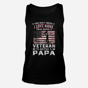 Veteran 365 Papa Veteran Fathers Day Gift Men Unisex Tank Top | Crazezy AU