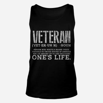 Veteran Wrote Blank Check Payable United States Of America Unisex Tank Top | Crazezy