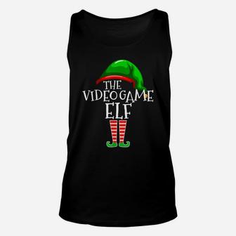 Video Game Elf Group Matching Family Christmas Gift Gamer Unisex Tank Top | Crazezy