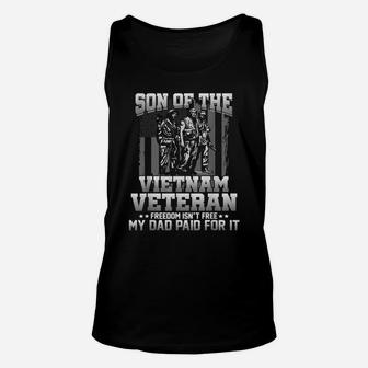 Vietnam Veteran Tshirt Freedom Isn't Free My Dad Paid For It Unisex Tank Top | Crazezy