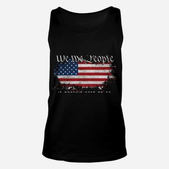 Vintage American Flag It Needs To Be Reread We The People Sweatshirt Unisex Tank Top | Crazezy