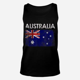 Vintage Australia Australian Flag Pride Gift Unisex Tank Top | Crazezy