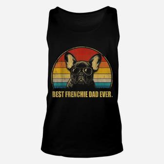 Vintage Best Frenchie Dad Ever Dog Lover For Father's Day Unisex Tank Top | Crazezy