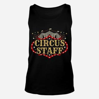 Vintage Circus Themed Birthday Party T Shirt - Event Staff Unisex Tank Top | Crazezy