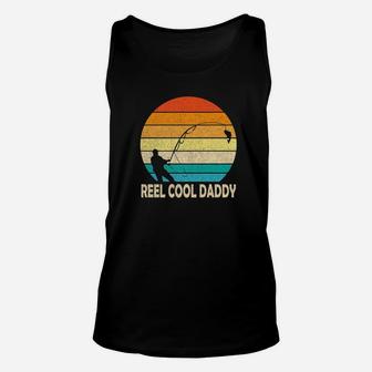Vintage Fishing Reel Cool Daddy Fisher Happy Father Shirt Premium Unisex Tank Top | Crazezy DE