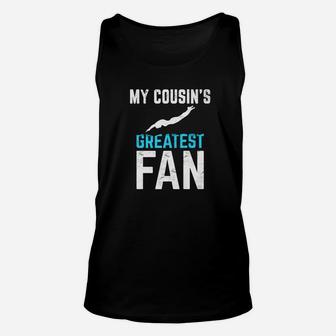 Vintage Graphic My Cousin Greatest Fan Swimming Unisex Tank Top | Crazezy