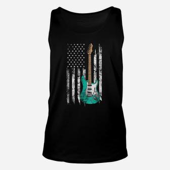 Vintage Guitar Shirt - American US Flag Shirt Unisex Tank Top | Crazezy UK