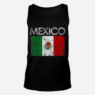 Vintage Mexico Mexican Flag Pride Gift Unisex Tank Top | Crazezy