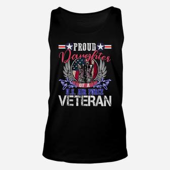 Vintage Proud Daughter Of A US Air Force Veteran Gift Unisex Tank Top | Crazezy