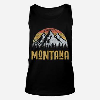 Vintage Retro Mt Montana US Mountain State Unisex Tank Top | Crazezy