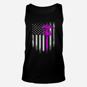 Vintage Usa Cna Certified Nurse Assistant American Flag Gift Unisex Tank Top | Crazezy CA