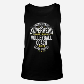 Volleyball Coach Gift Superhero Volleyball Unisex Tank Top | Crazezy