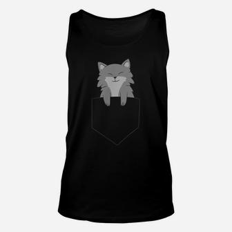 Wolf In Pocket Cute Wolves Lover Gift Funny Wolf Unisex Tank Top | Crazezy AU