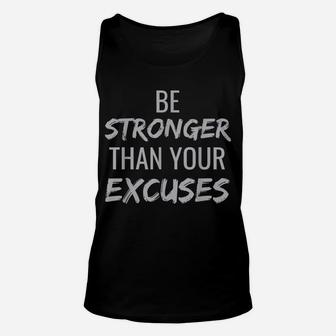 Workout Sweat Progress Fitness Hidden Message Be Stronger Unisex Tank Top | Crazezy