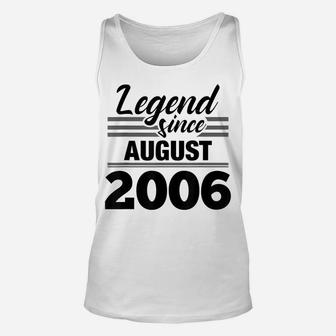 13Th Birthday Gift Legend Since August 2006 Unisex Tank Top | Crazezy